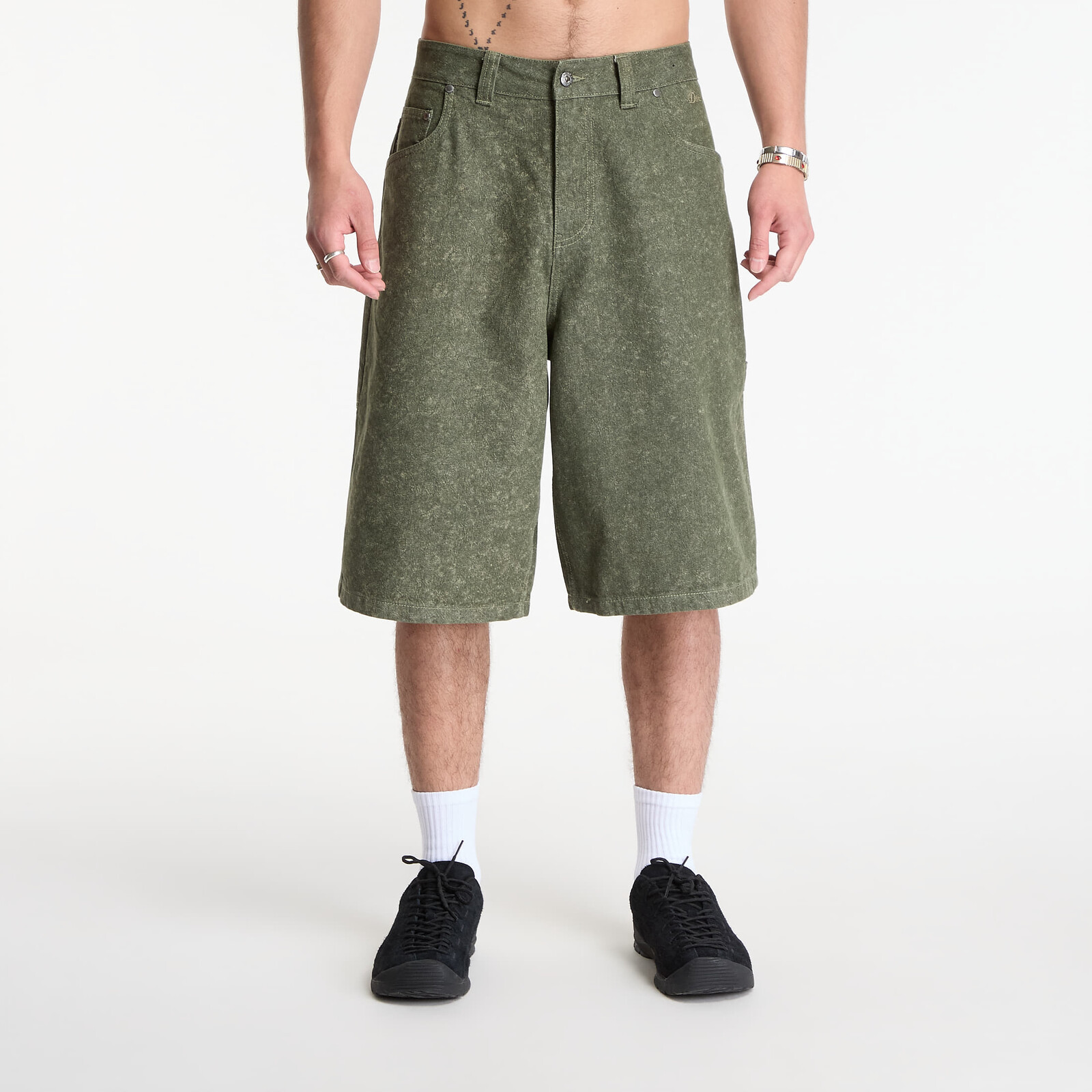 Dime Classic Denim Shorts Electric Green 32