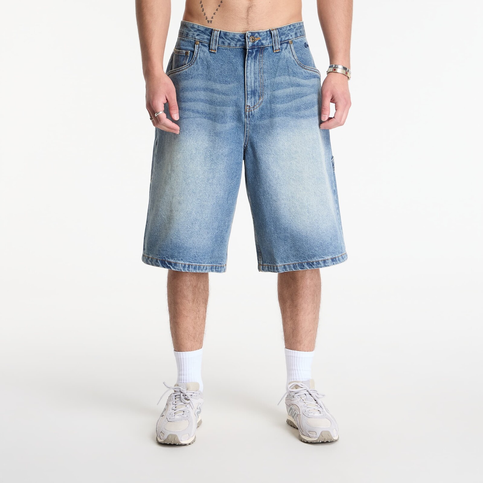 Dime Classic Denim Shorts Sandblasted Indigo 30