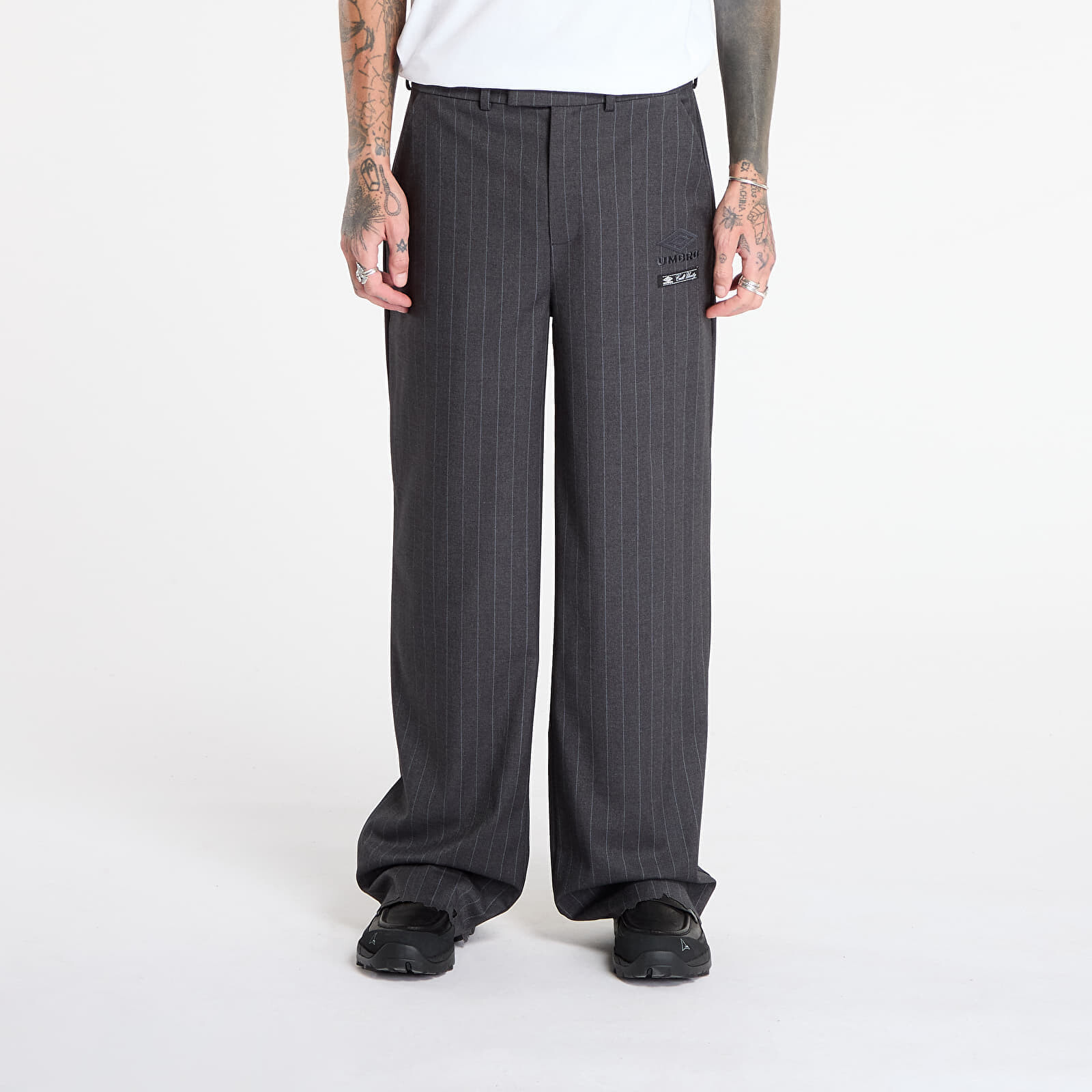 Pants Umbro Formal Pinstriped Pants Dark Grey M