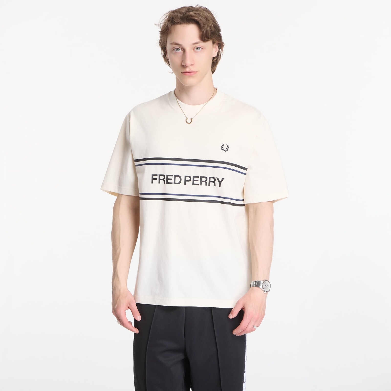 T-shirt Fred Perry Fred Perry Graphic T-Shirt Beige XL