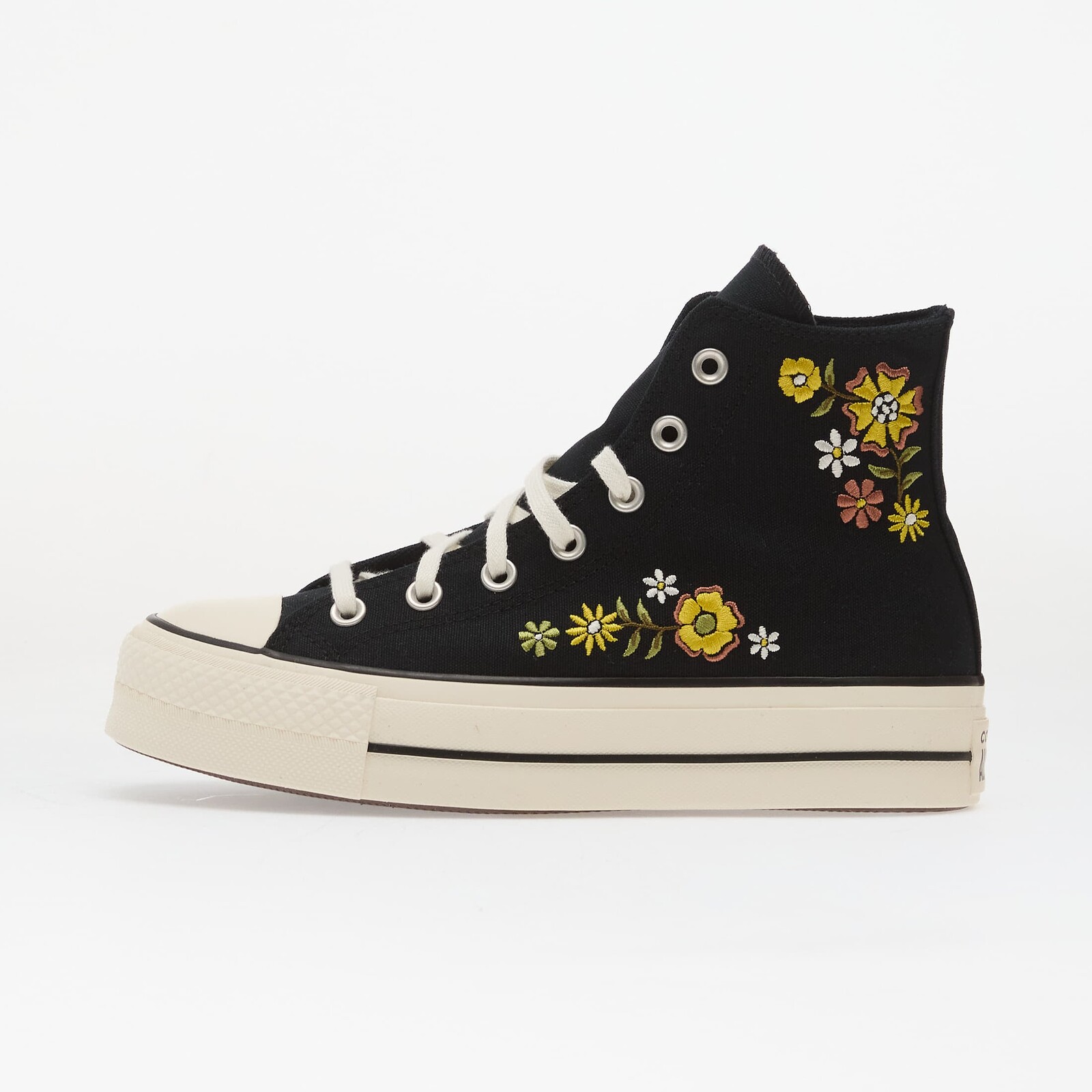 Sneakers Chuck Taylor All Star Lift Embroidered Flowers - Converse Black/ Egret/ Bright Outlook UK 7.5