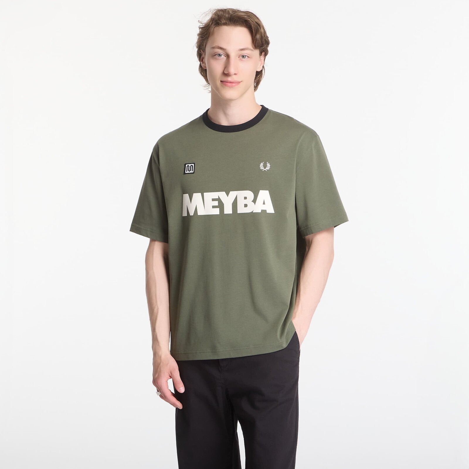 T-shirt Fred Perry Meyba Ringer T-Shirt Green M