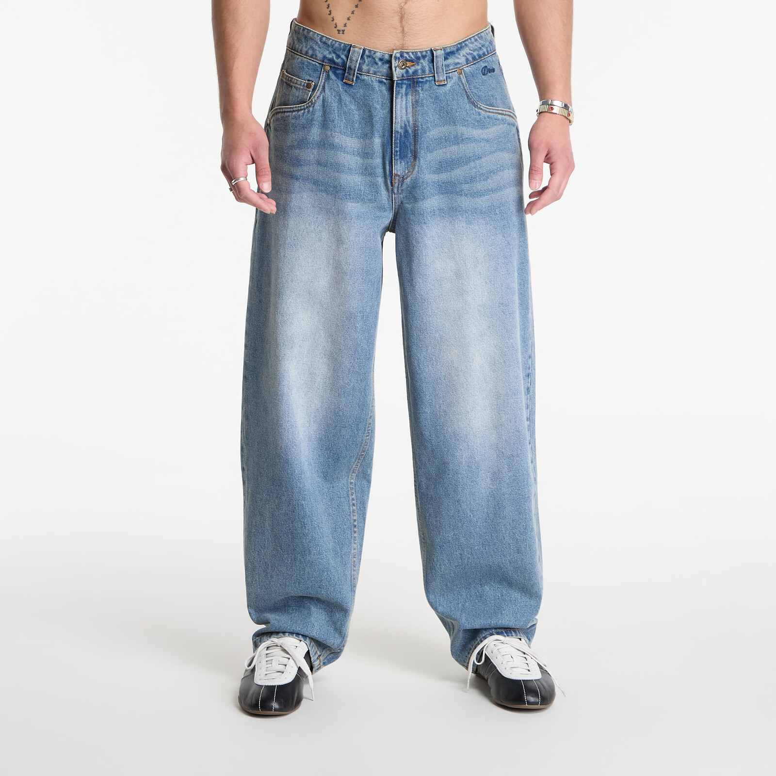 Pants Dime Baggy Denim Pants Sandblasted Indigo 32