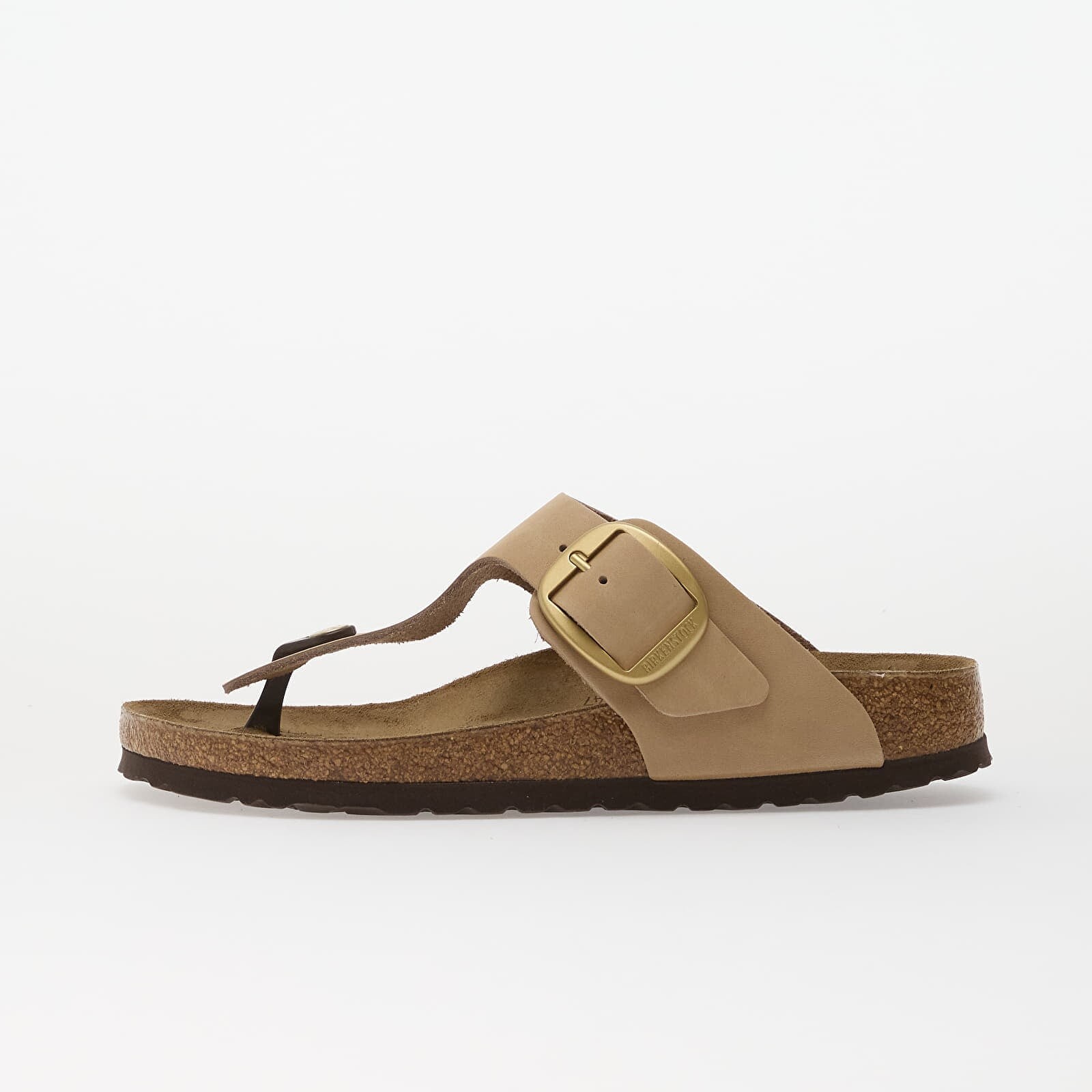 Sneakers Birkenstock Gizeh Big Buckle Nubuck Leather Women Sandcastle UK 5.5