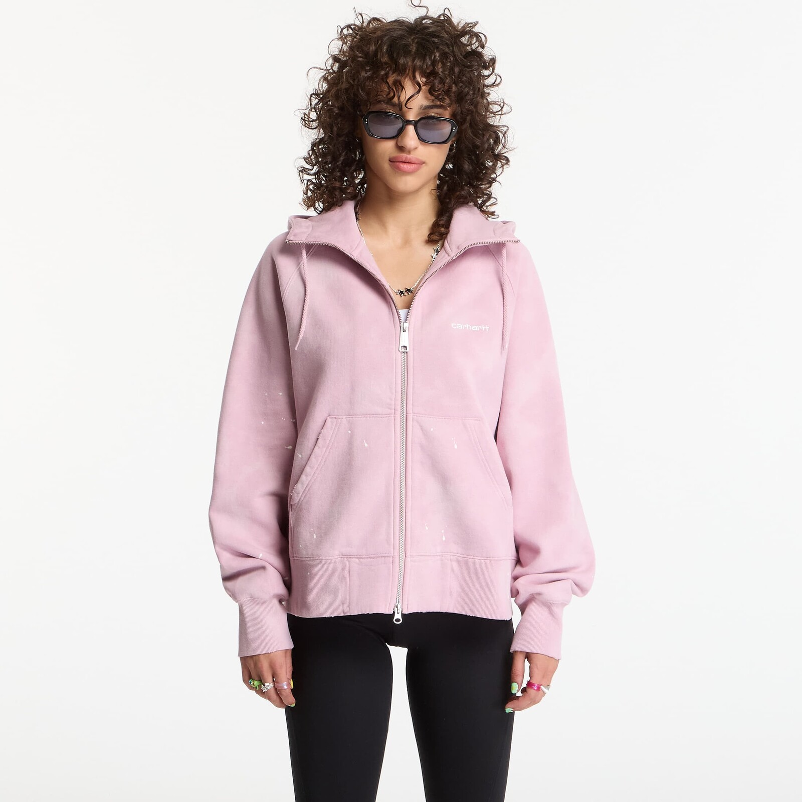Sweatshirt Carhartt WIP W' Hooded Painter Jacket Hortensia Destroy Wash, Splatter M