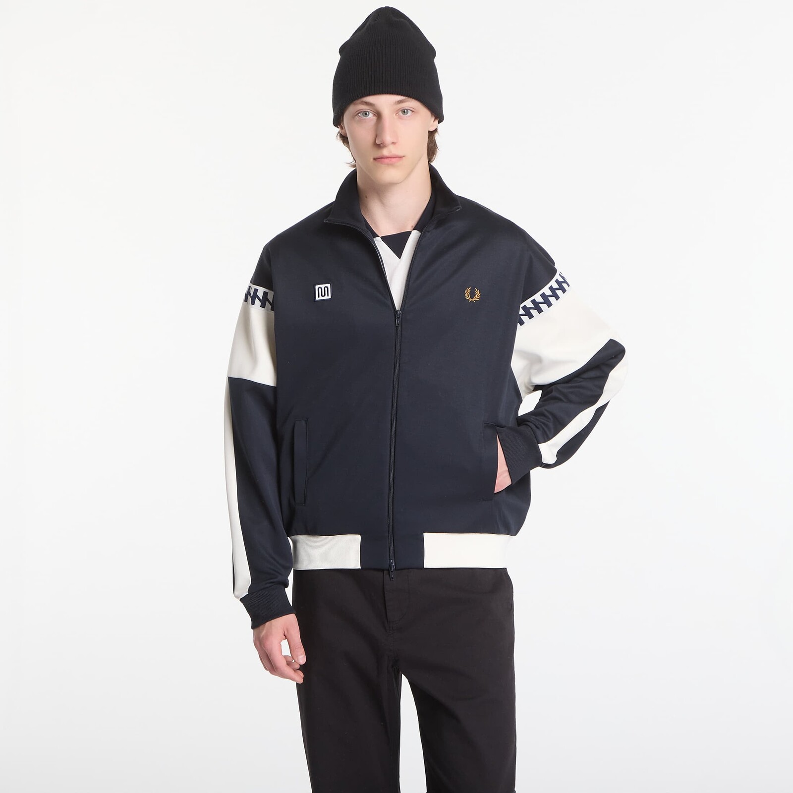 Sweatshirt Fred Perry Meyba Cut And Sew Track Jacket Black L