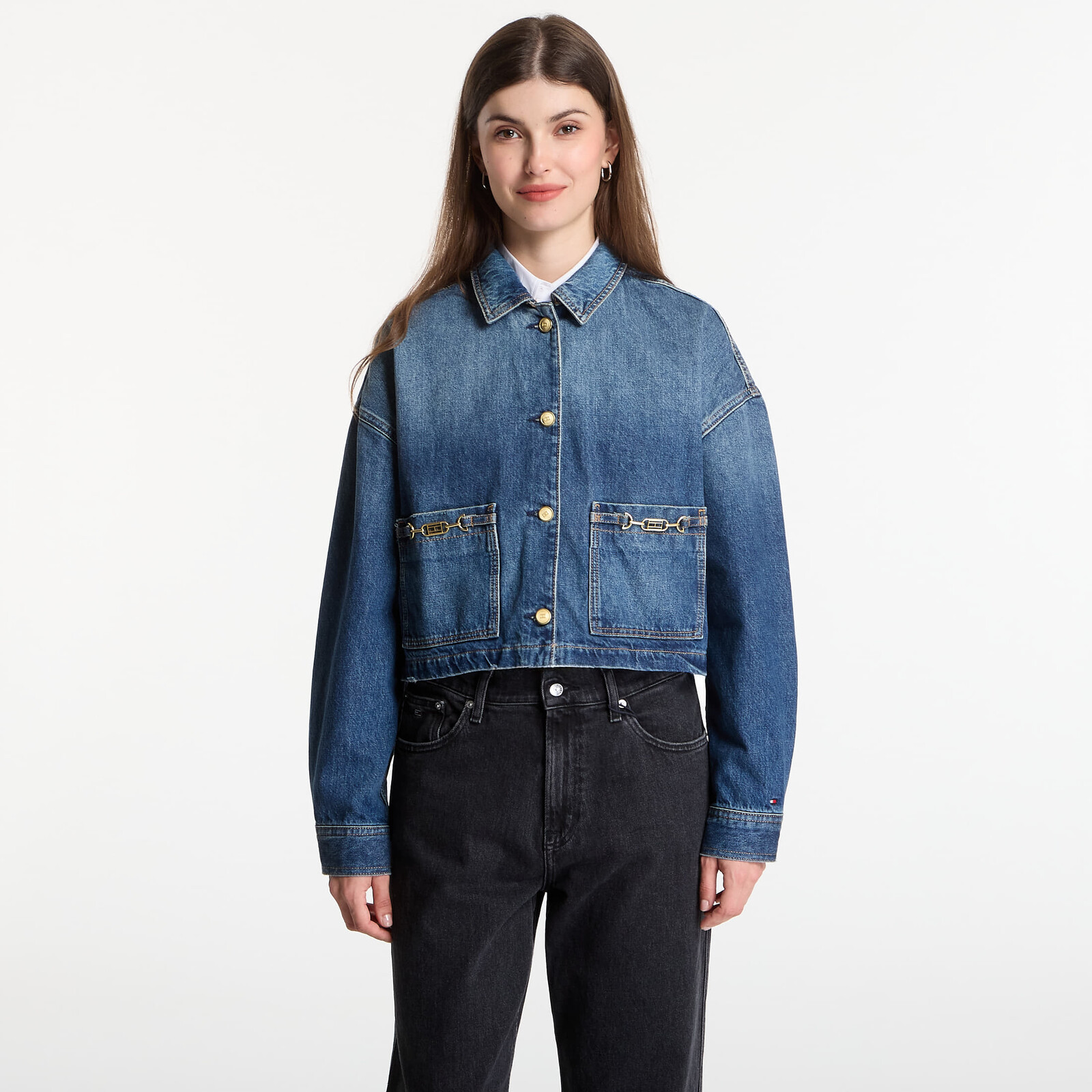 Jacket Tommy Hilfiger Cropped Jacket Cam Mid Cam Mid M