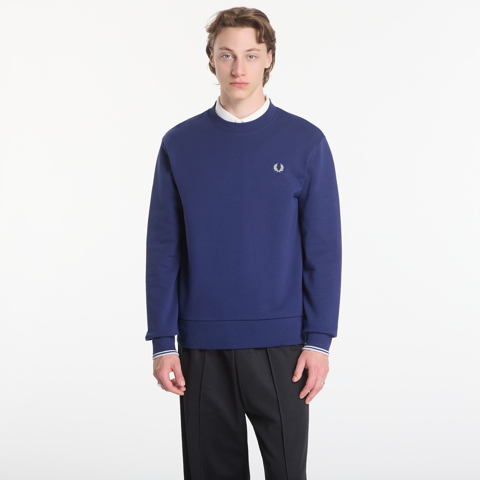 Sweatshirt Fred Perry Crew Neck Sweatshirt Blue L