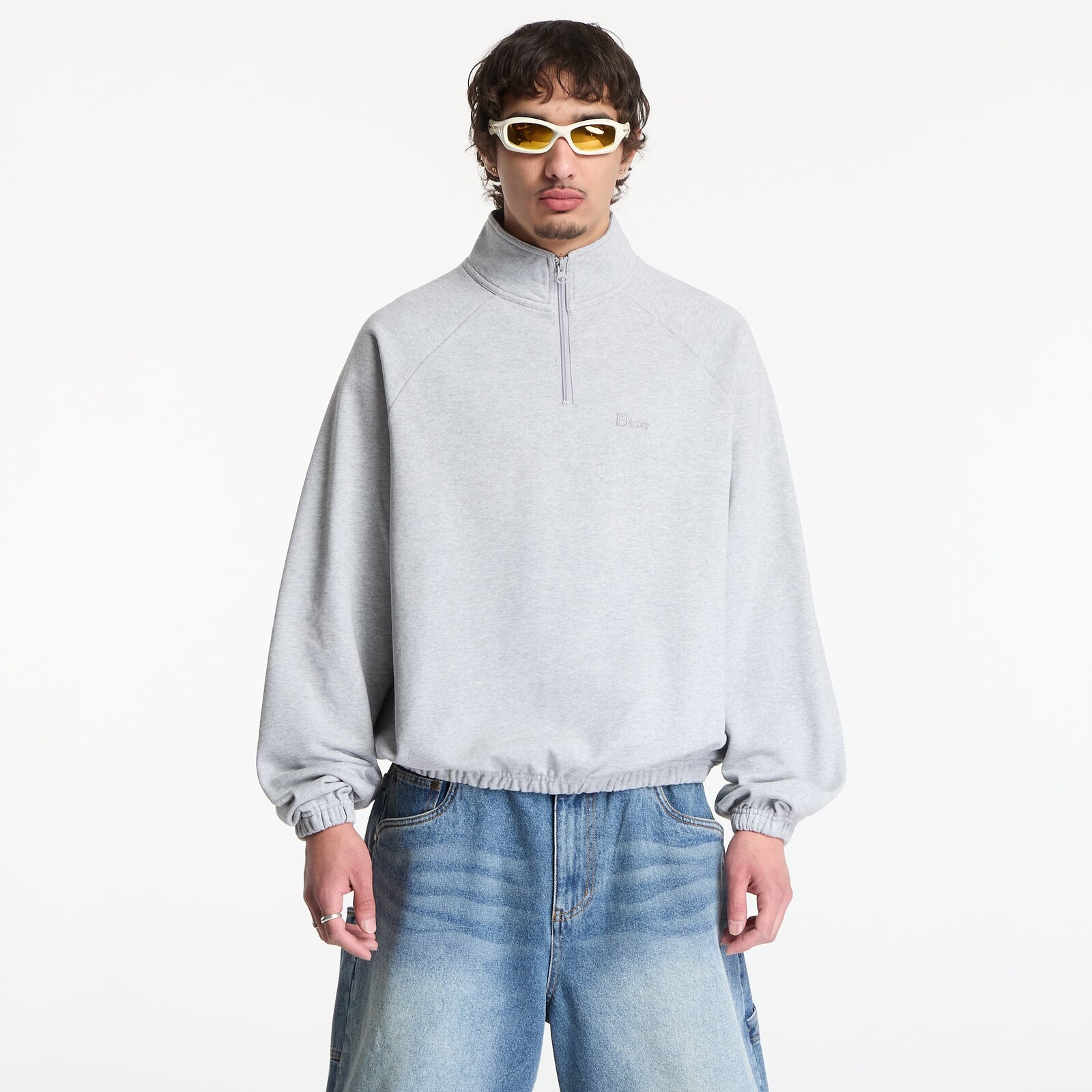 Sweatshirt Dime Classic Terry Quarter Zip UNISEX Heather Gray M
