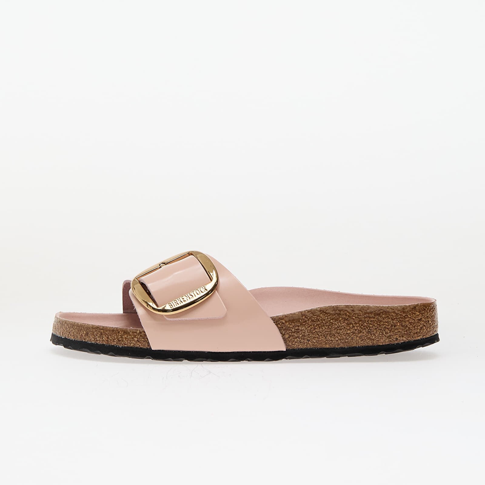 Sneakers Birkenstock Madrid Big Buckle Natural Leather Patent High-Shine Light Rose UK 7.5