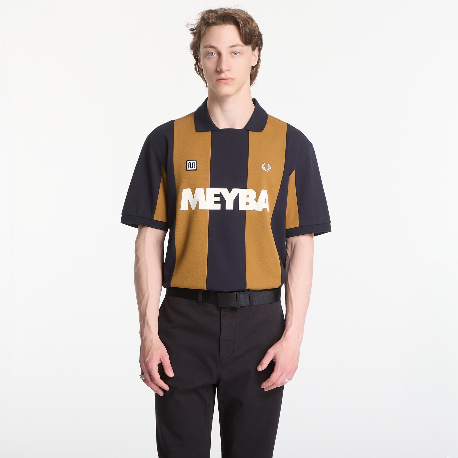 T-shirt Fred Perry Meyba Cut And Sew Polo Shirt Brown XL