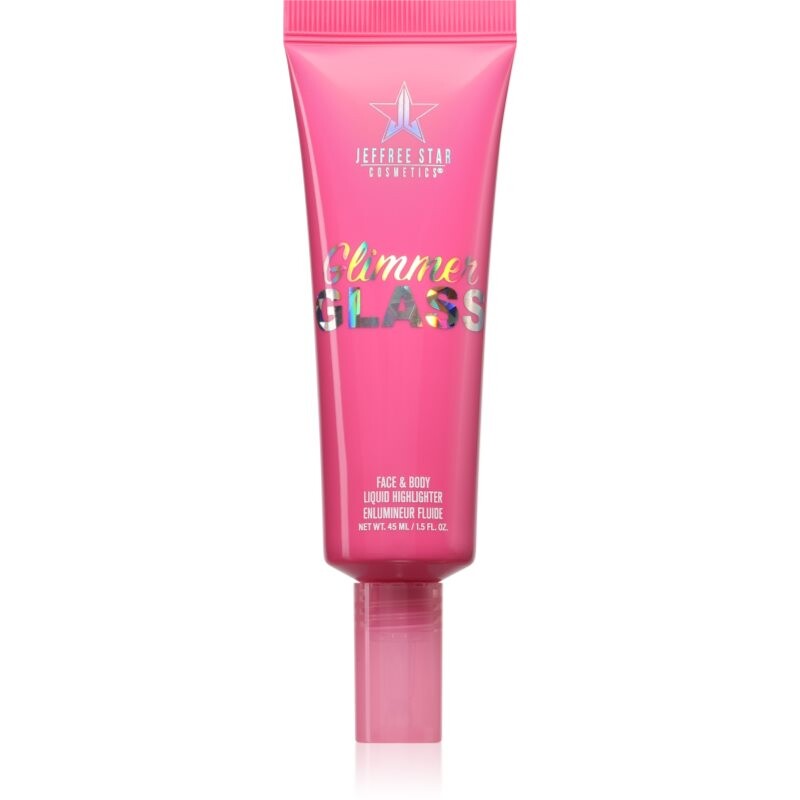 Jeffree Star Cosmetics Glimmer Glass Face & Body Highlighter liquid highlighter for body and face shade Glistening Gold 45 ml