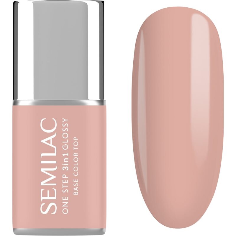 Semilac One Step 3in1 Glossy gel nail polish shade 450 Light Peach 7 ml