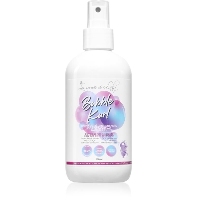 Les Secrets De Loly Bubble Kurl hairspray for easy combing for children 250 ml
