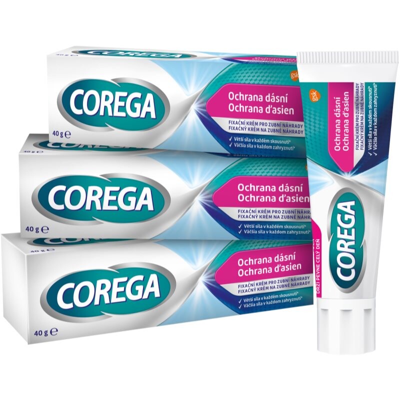 Corega Gum Protection denture adhesive 3x40 g