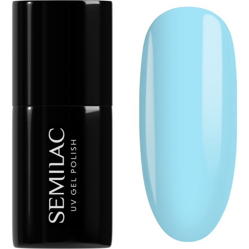 Semilac UV Hybrid One Touch Pastels gel nail polish shade 974 Bubbly Blue 7 ml