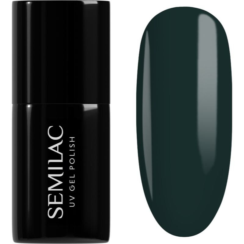 Semilac UV Hybrid Into Her Tenderness gel nail polish shade 422 Deep Forest Green 7 ml