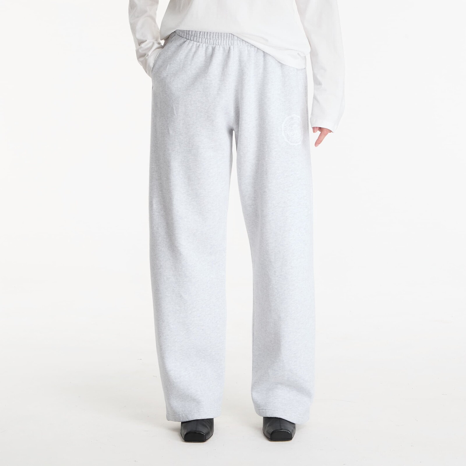 Pants Sporty & Rich Juicy Emblem Wide Sweatpant Heather Gray M