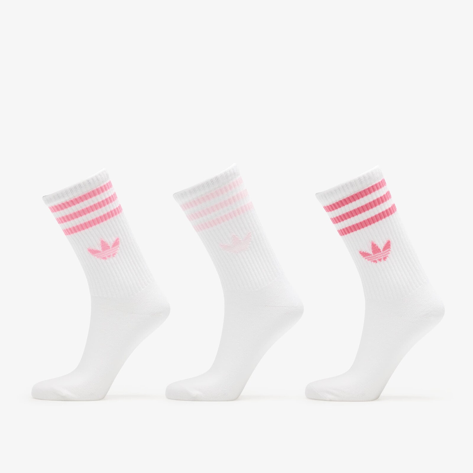 adidas 3-Stripes Crew Socks 3-Pack Bliss Pink/ Clear Pink/ Pink Fusion M