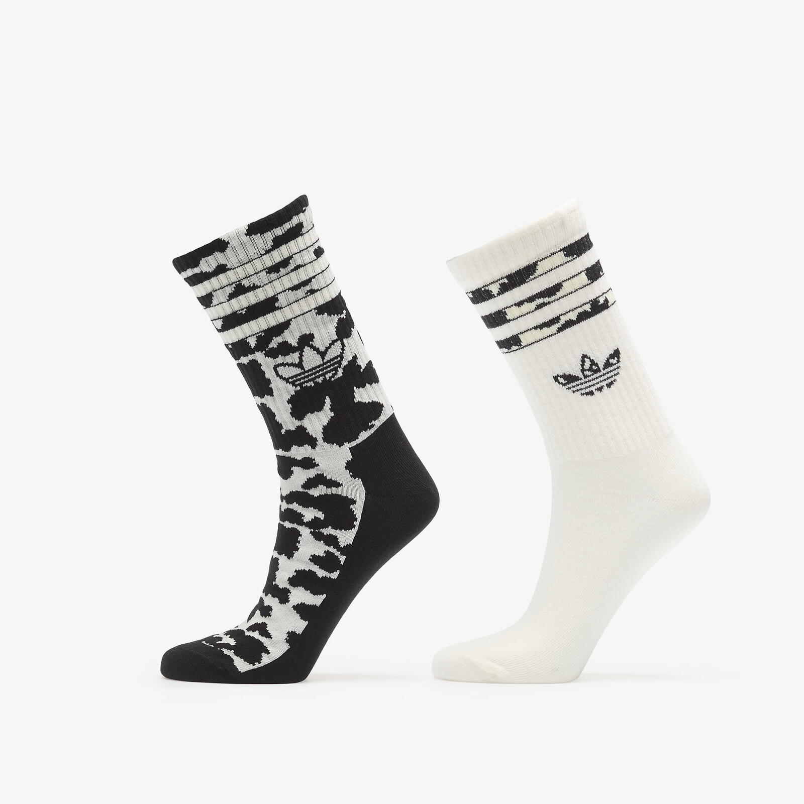 adidas Animal Graphic Crew Sock 2-Pack Off White/ Black L