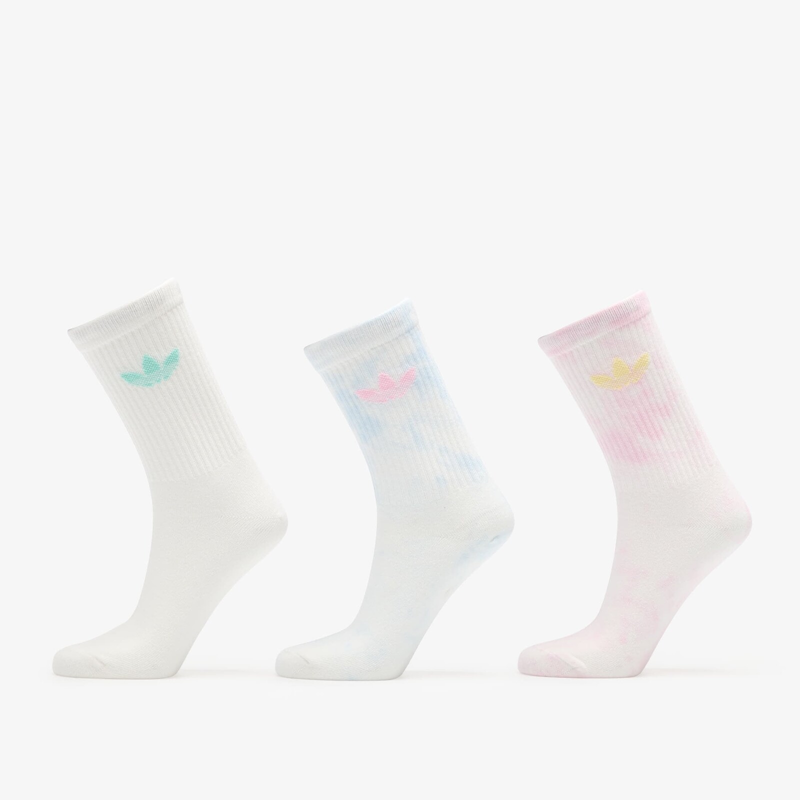 adidas Tie Dye Crew Socks 3-Pack Off White/ Wonder Beige/ Dark Brown S