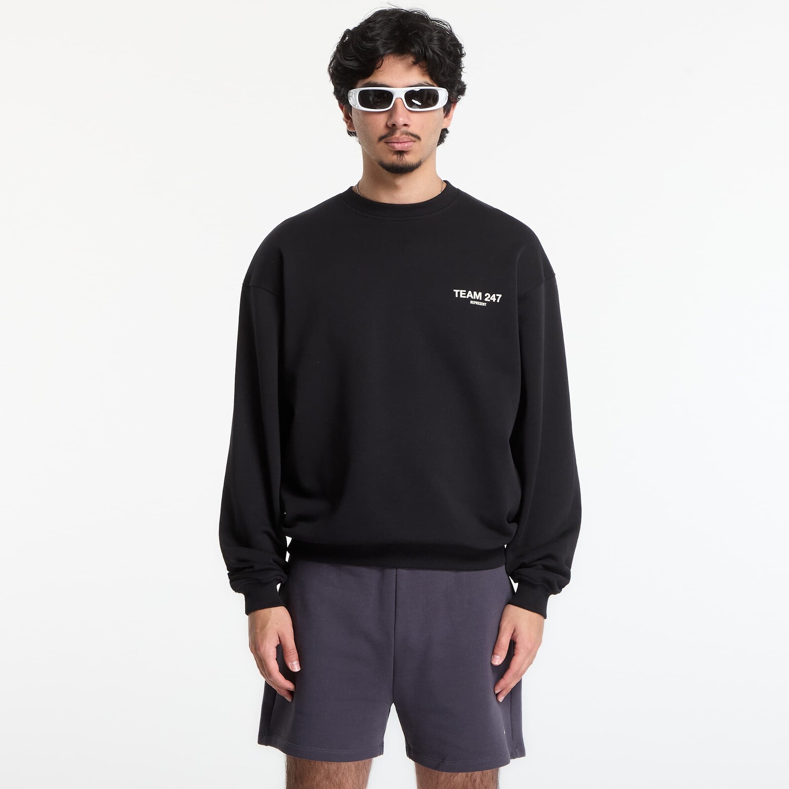Sweatshirt REPRESENT 247 Team Oversized Crew UNISEX Jet Black S