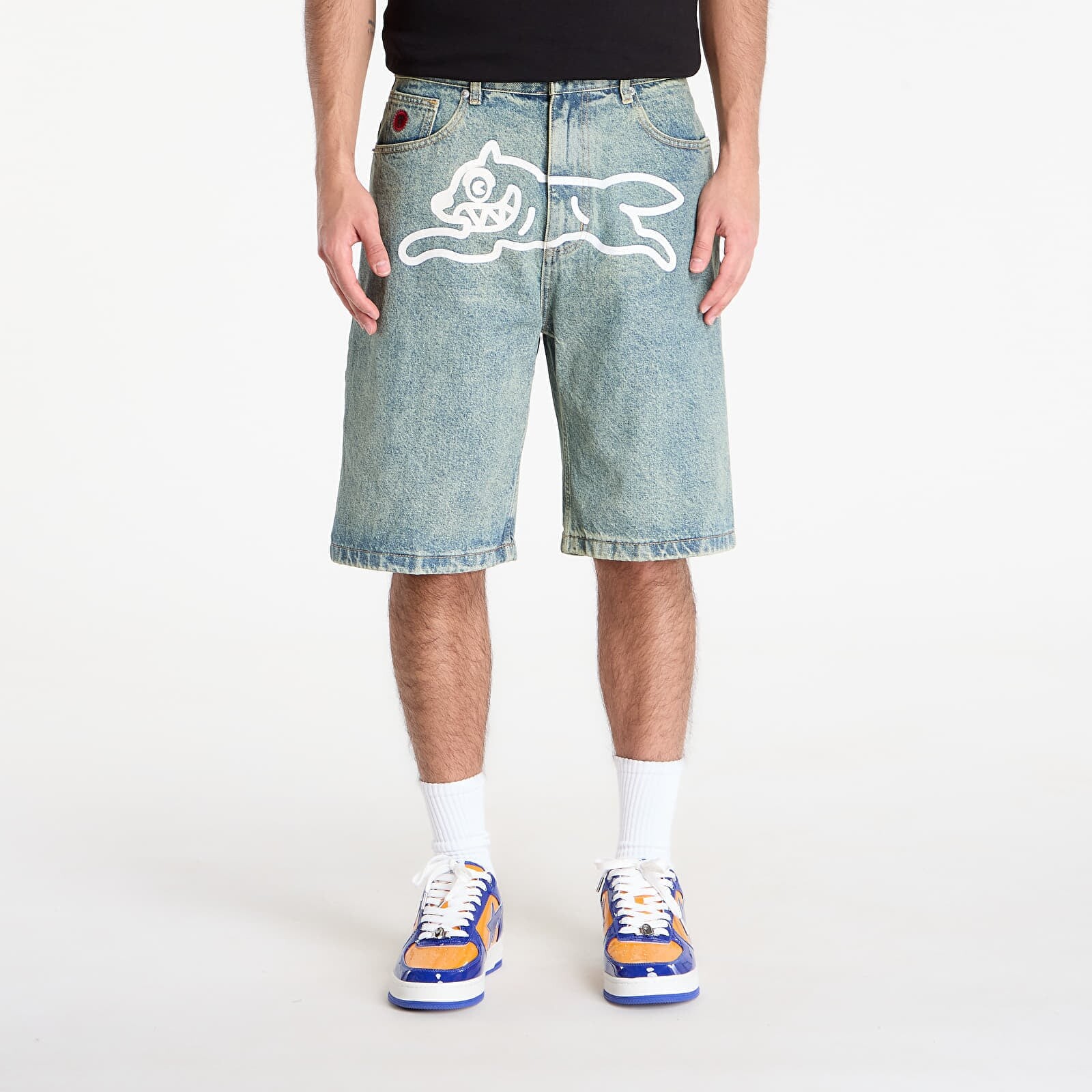Billionaire Boys Club Icecream Running Dog Denim Shorts Vintage Wash 30