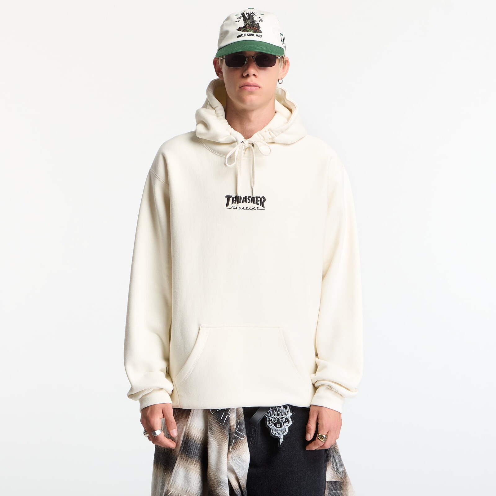 Sweatshirt Thrasher Heavyweight Embroidered Mag Logo Hoodie Beige XL