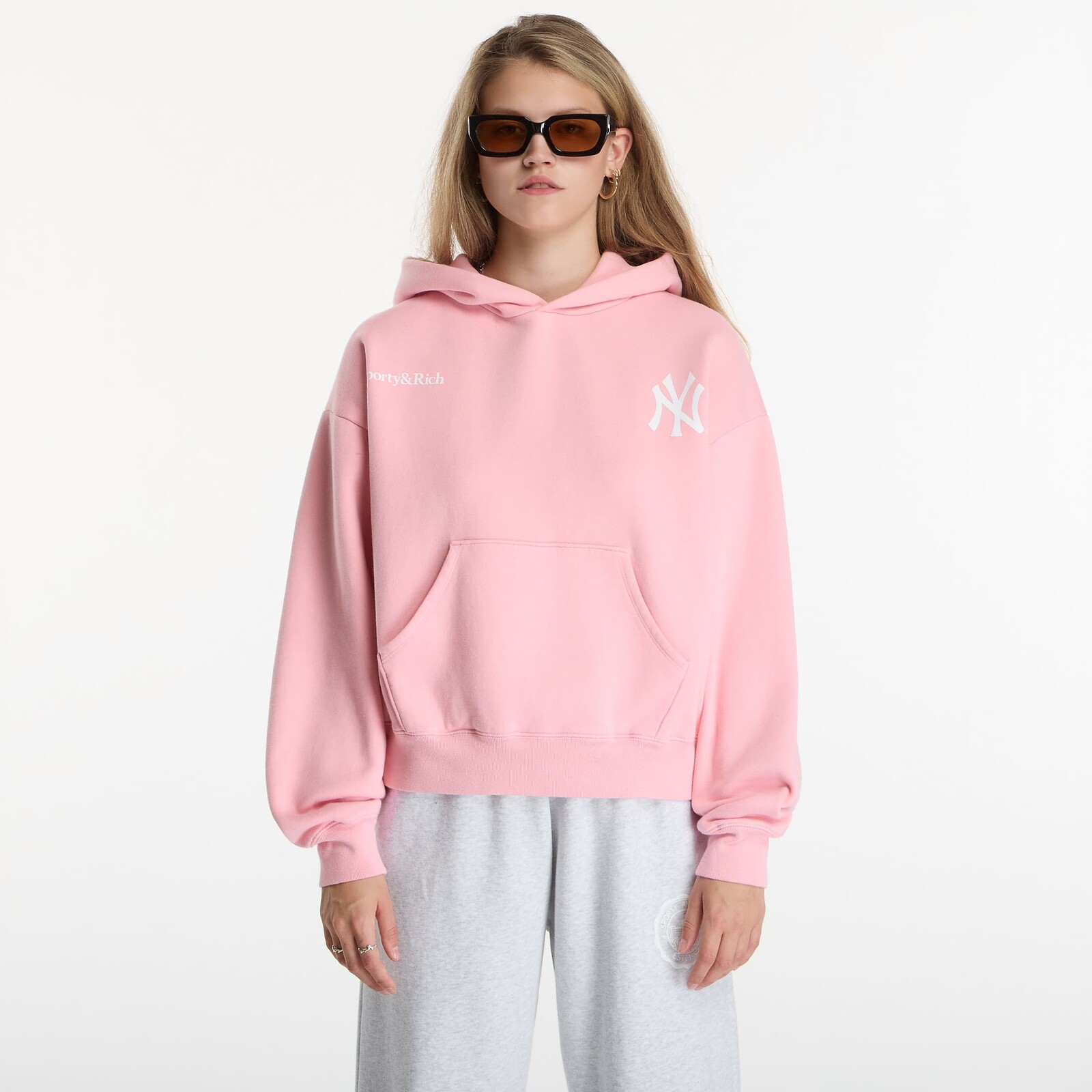 Sweatshirt Sporty & Rich Yankees Curve Hoodie UNISEX Candy S
