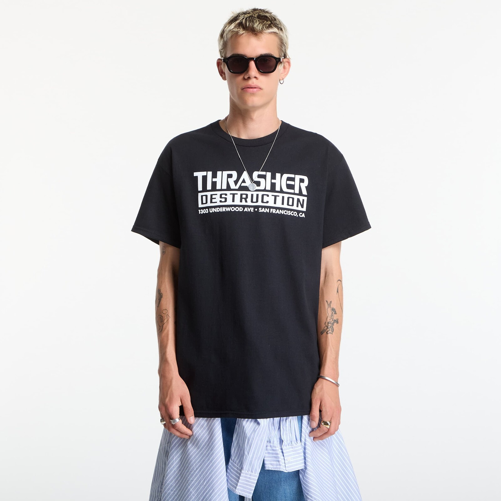 T-shirt Thrasher Destruction T-Shirt Black S
