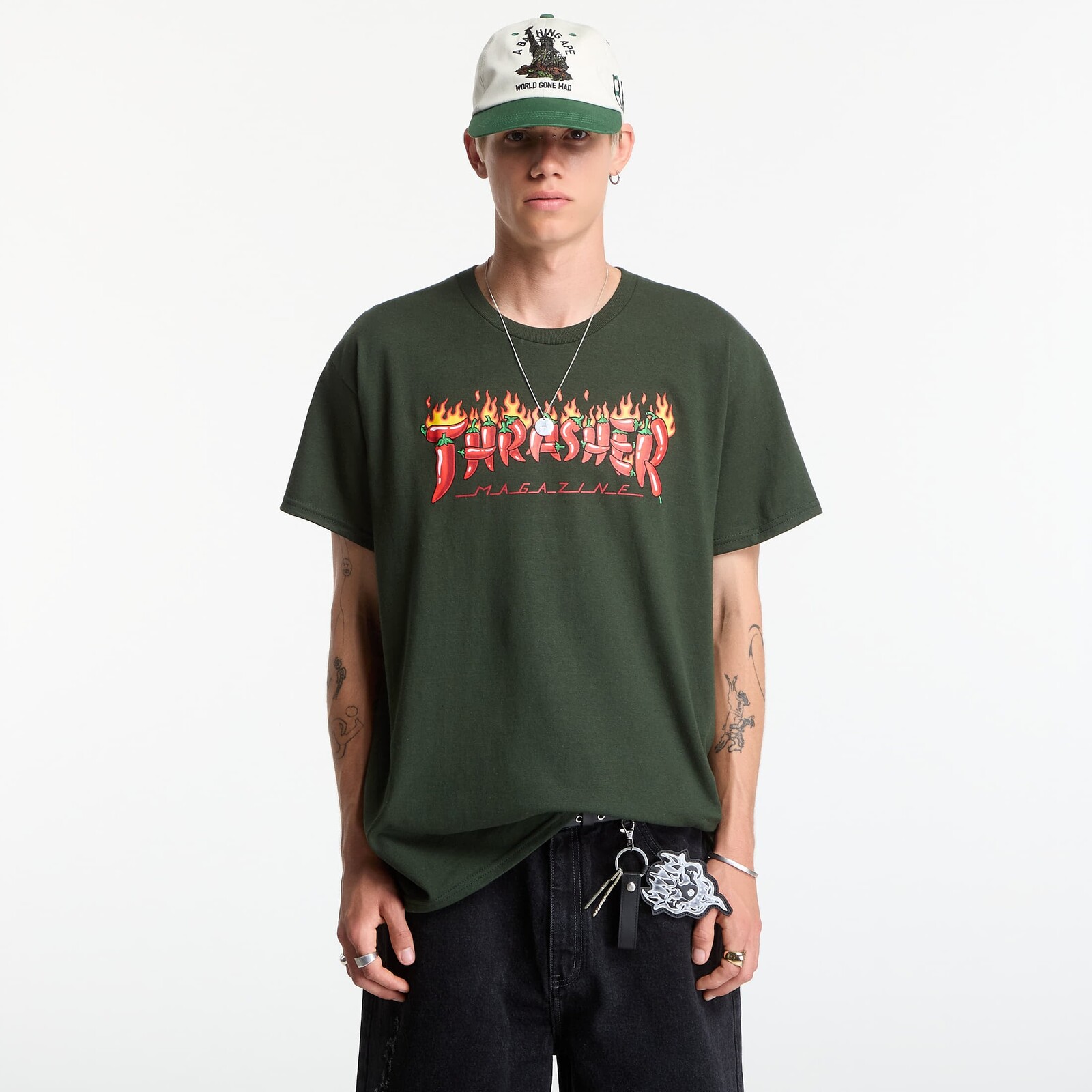T-shirt Thrasher Fuego T-Shirt Green S