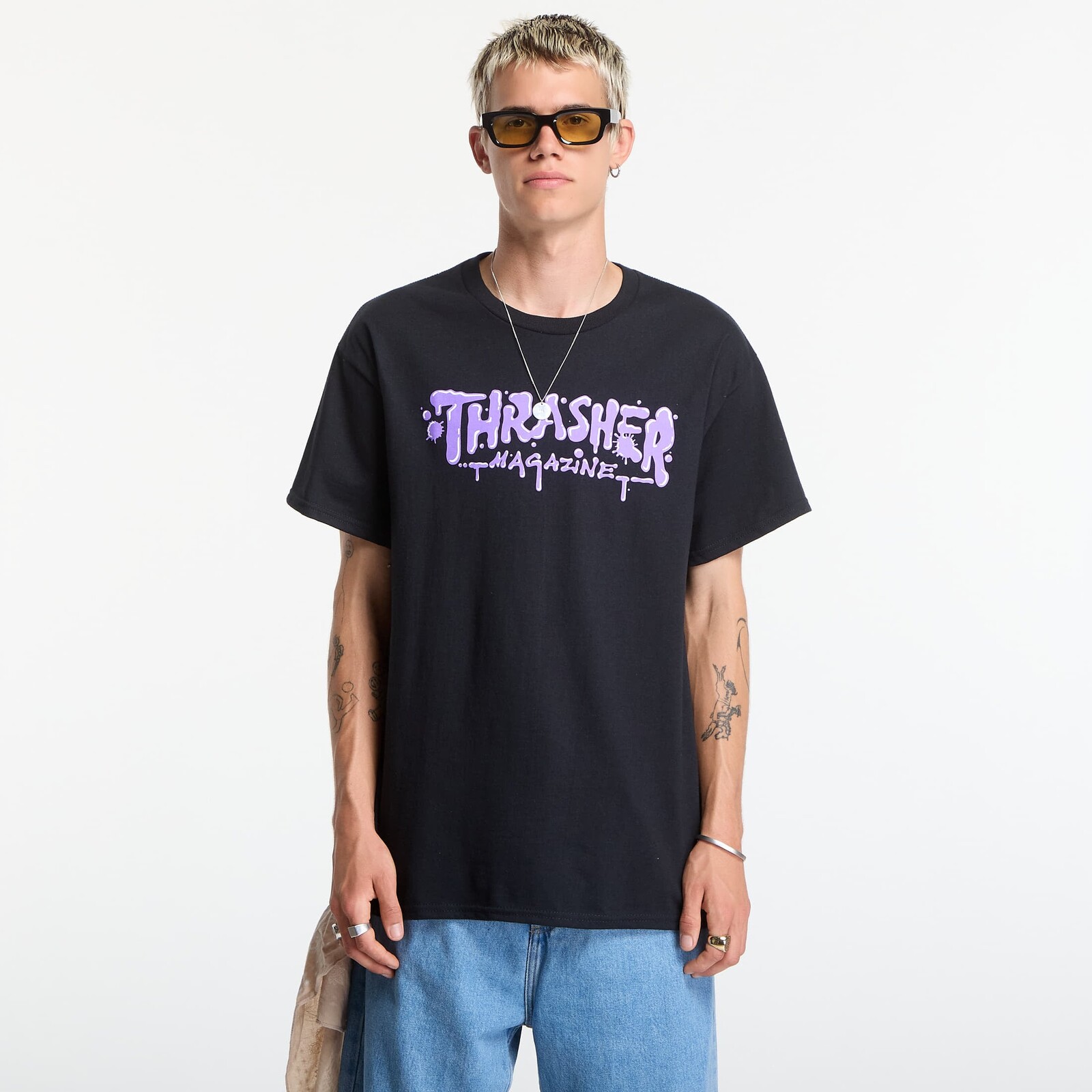 T-shirt Thrasher Wet Paint T-Shirt Black M