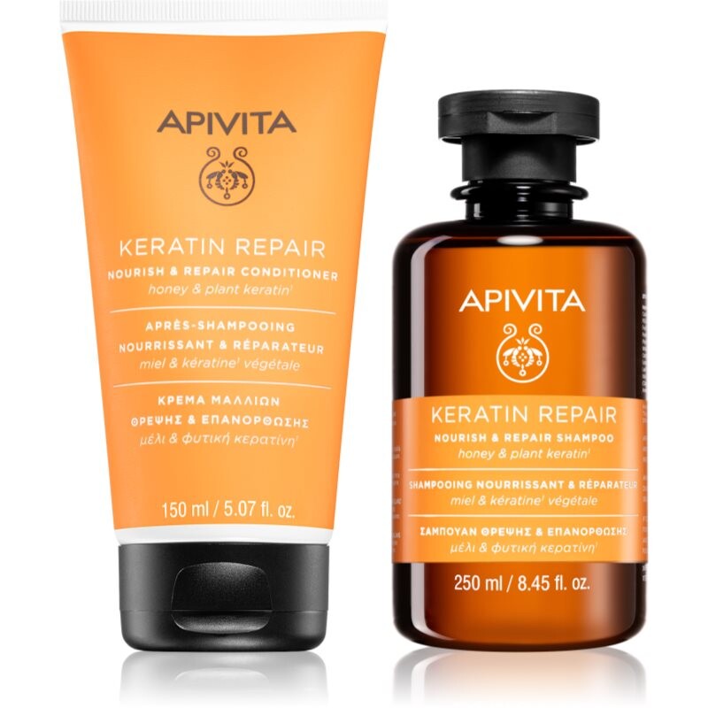 Apivita Keratin Repair Duo set with nourishing and moisturising effect