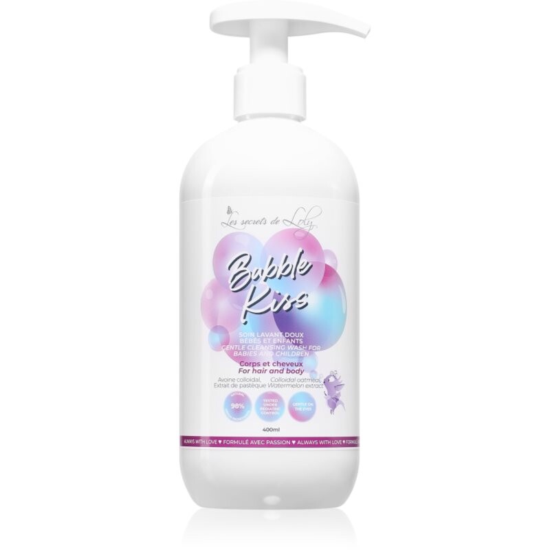 Les Secrets De Loly Bubble Kiss wash gel for body and hair for children 400 ml