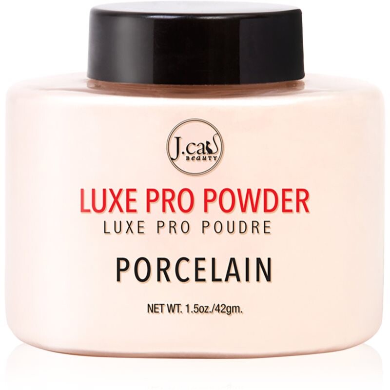 J.Cat Beauty Luxe Pro loose setting powder with matt effect shade 103 Porcelain 42 g
