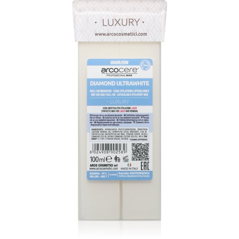 Arcocere Luxury Diamond Ultrawhite hair removal wax roll-on 100 ml