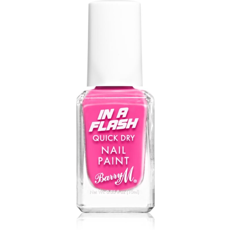 Barry M IN A FLASH quick-drying nail polish shade Pink Burst 10 ml