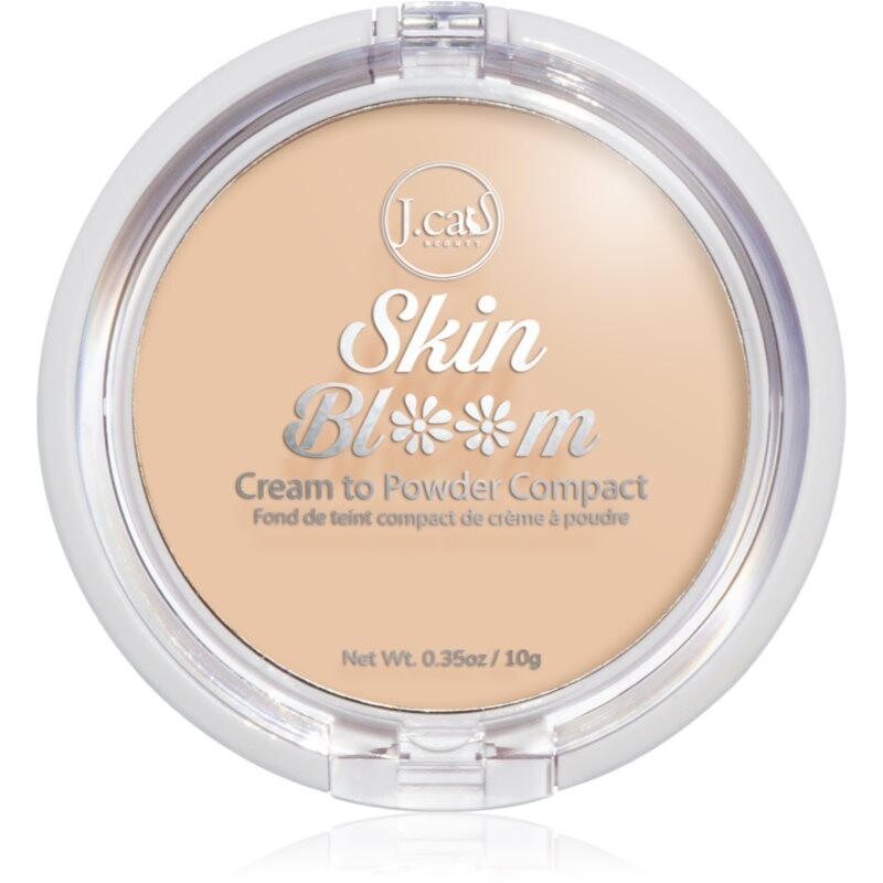 J.Cat Beauty Skin Bloom compact cream foundation for full coverage shade 105 Taupe 7.5 g