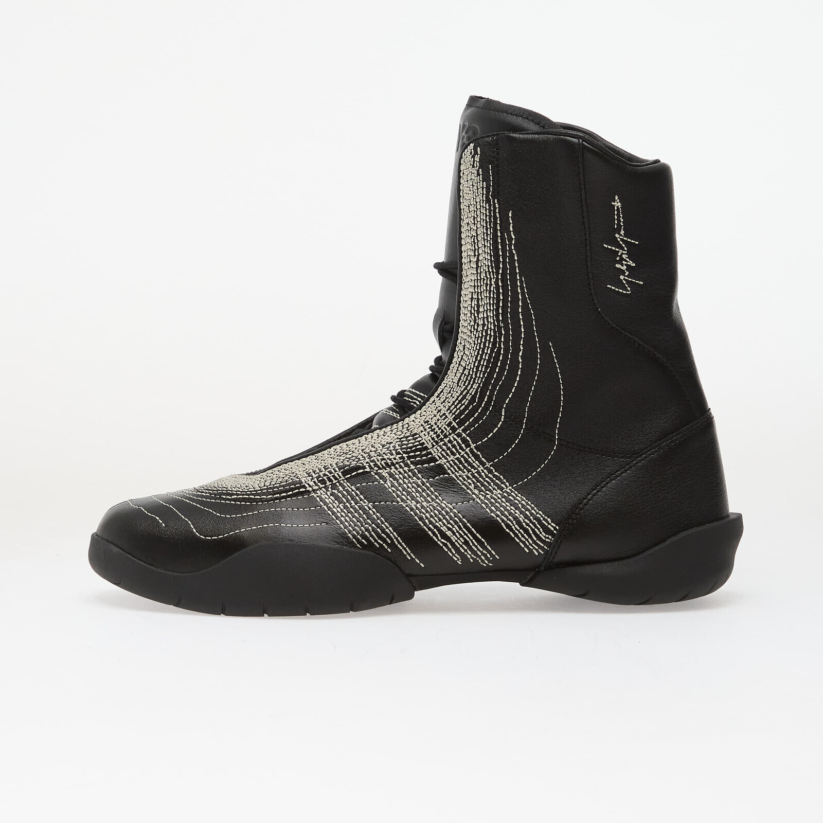 Sneakers Y-3 Regu Embroidery Black/ Black/ Aluminum UK 7.5