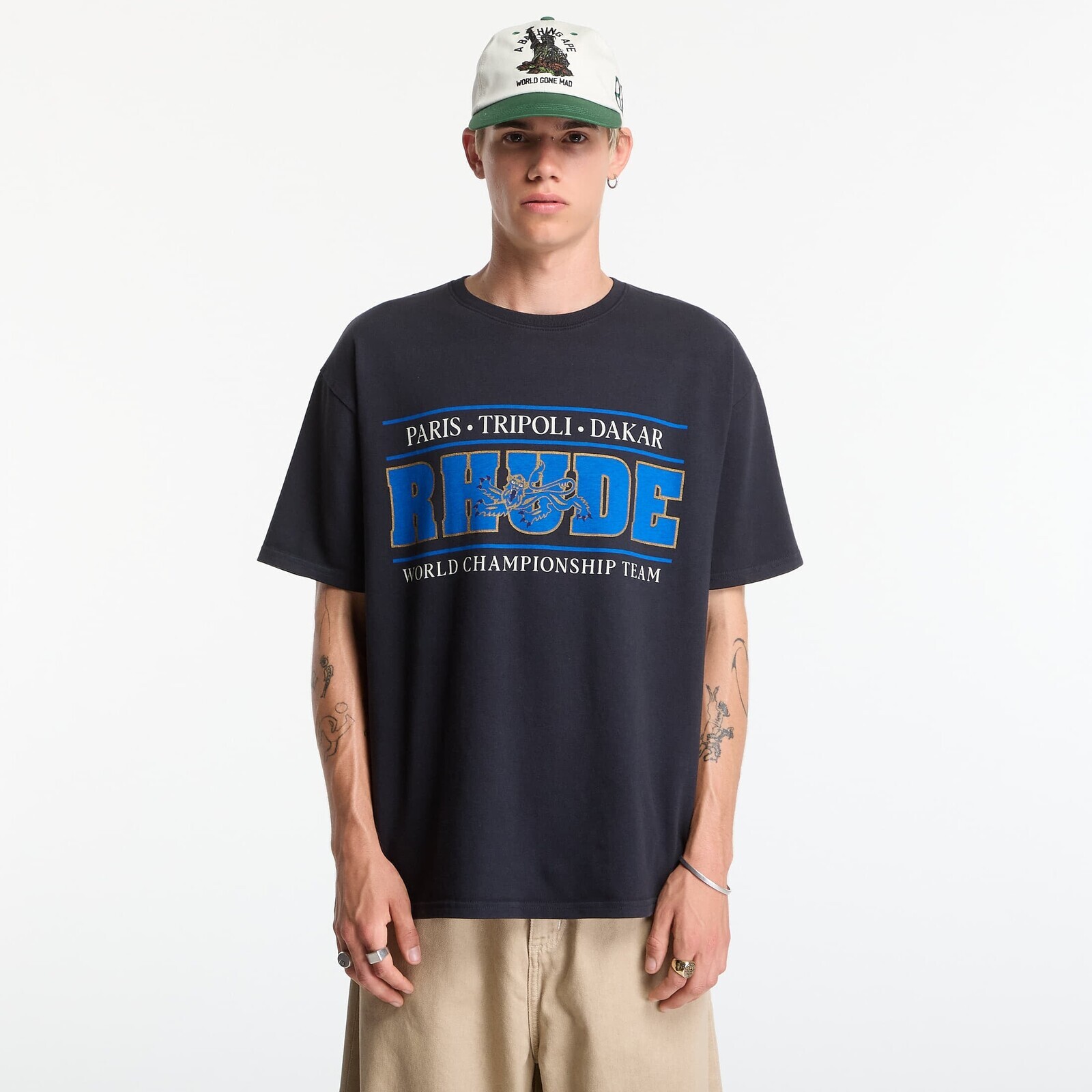 T-shirt Rhude Rhude Chrono Tee Vintage Black/ Blue S