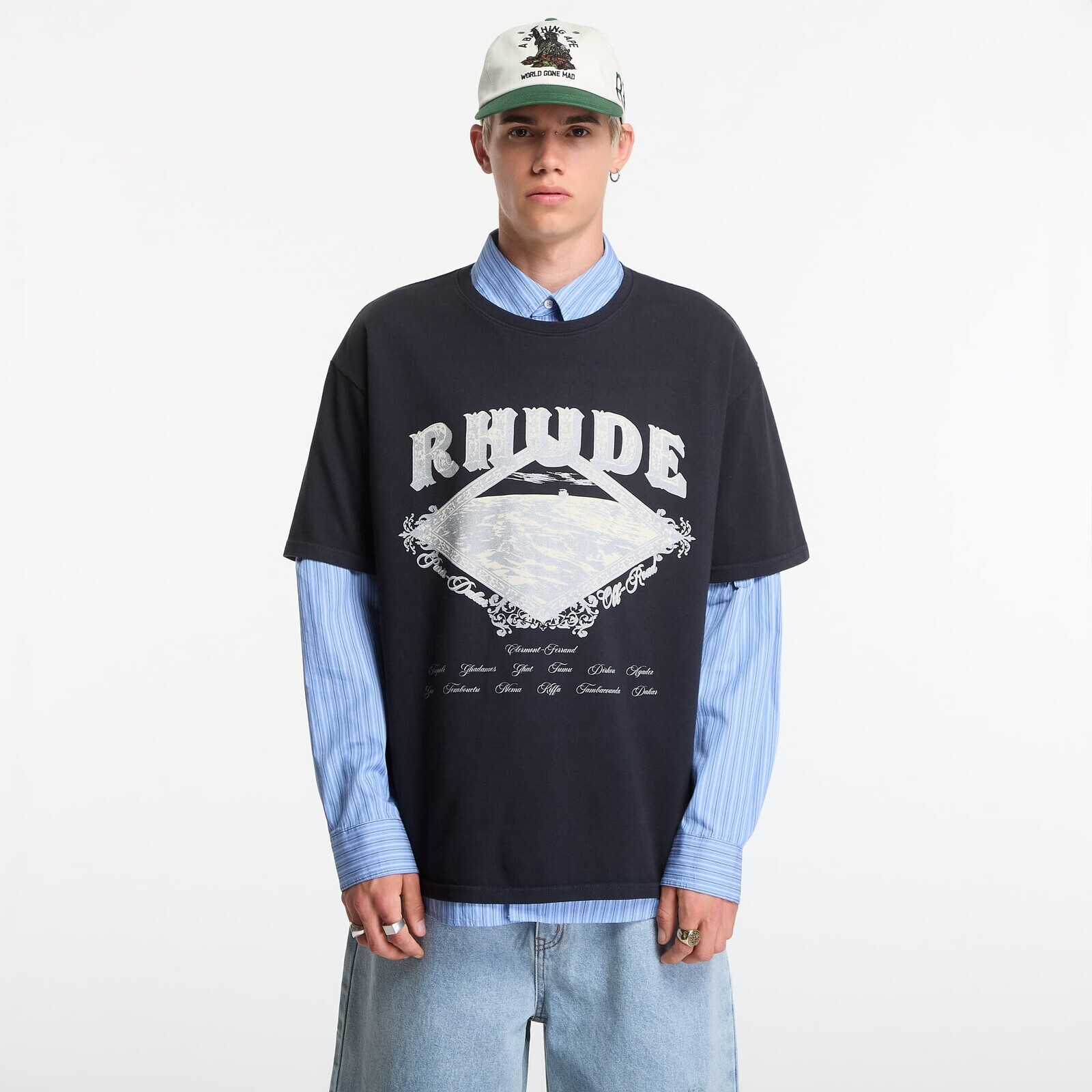 T-shirt Rhude Dakar Convoy Tee Vintage Black/ Silver L