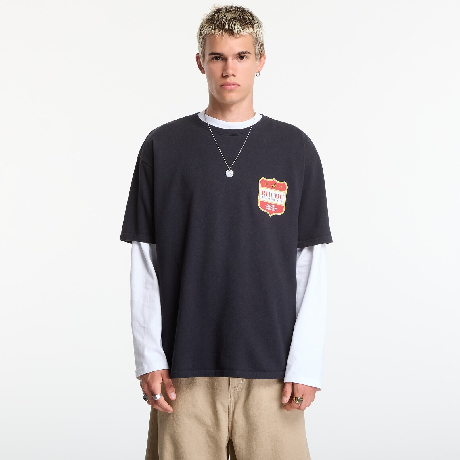 T-shirt Rhude Filtaro Crest Tee Vintage Black/ Red/ Yellow L