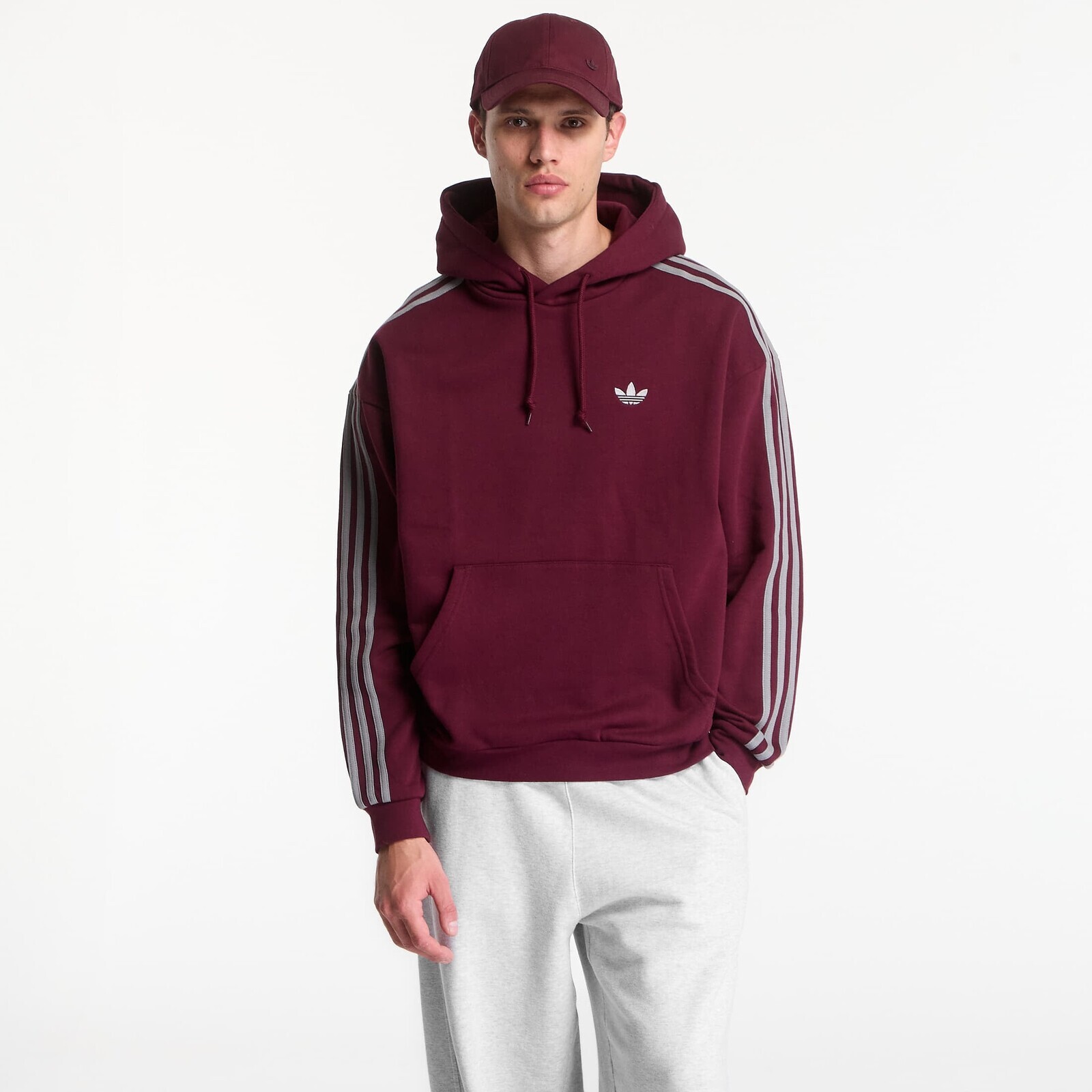 Sweatshirt adidas Adicolor Classics 3-Stripes Hoody Maroon L