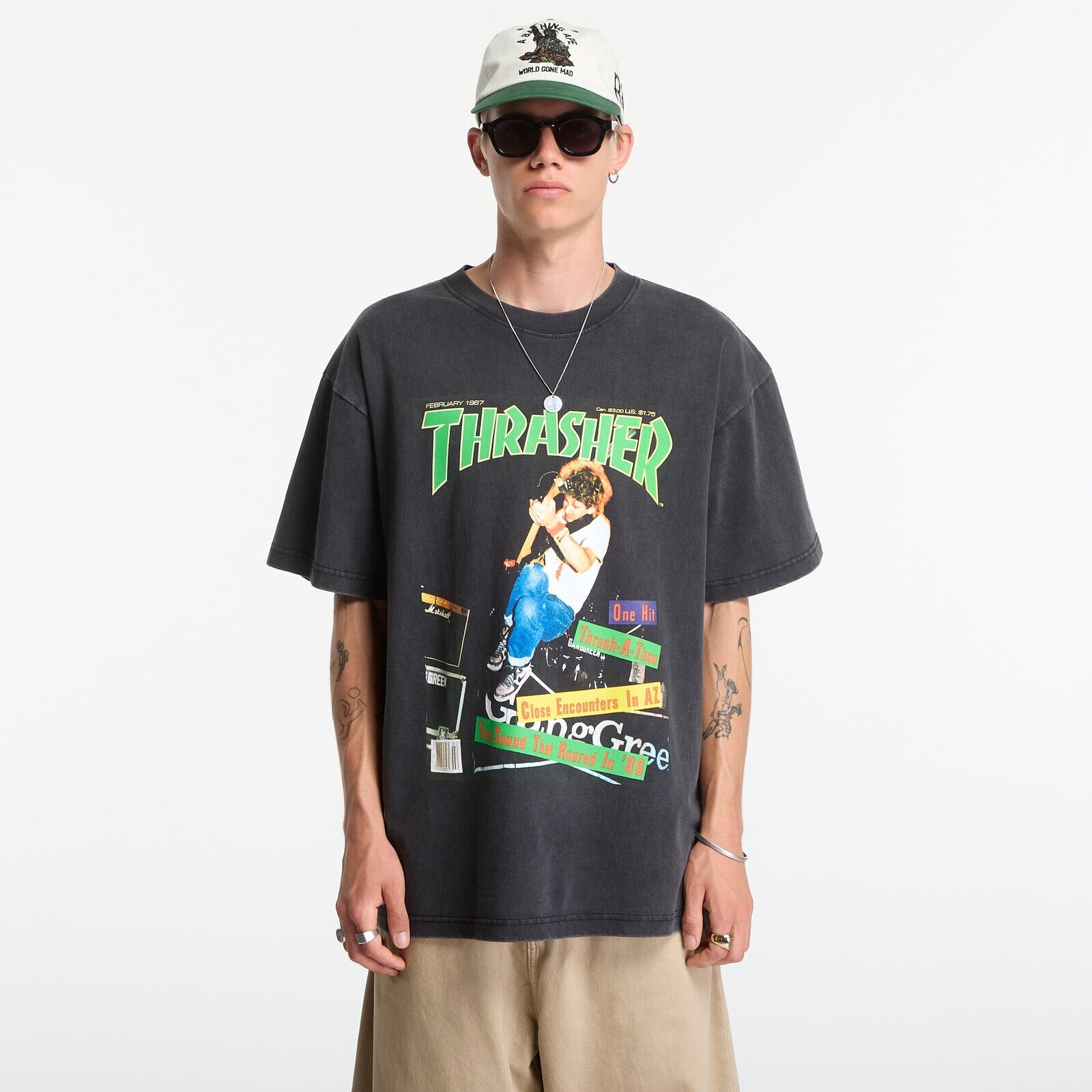 T-shirt Thrasher February 1987 Vintage T-Shirt Black M