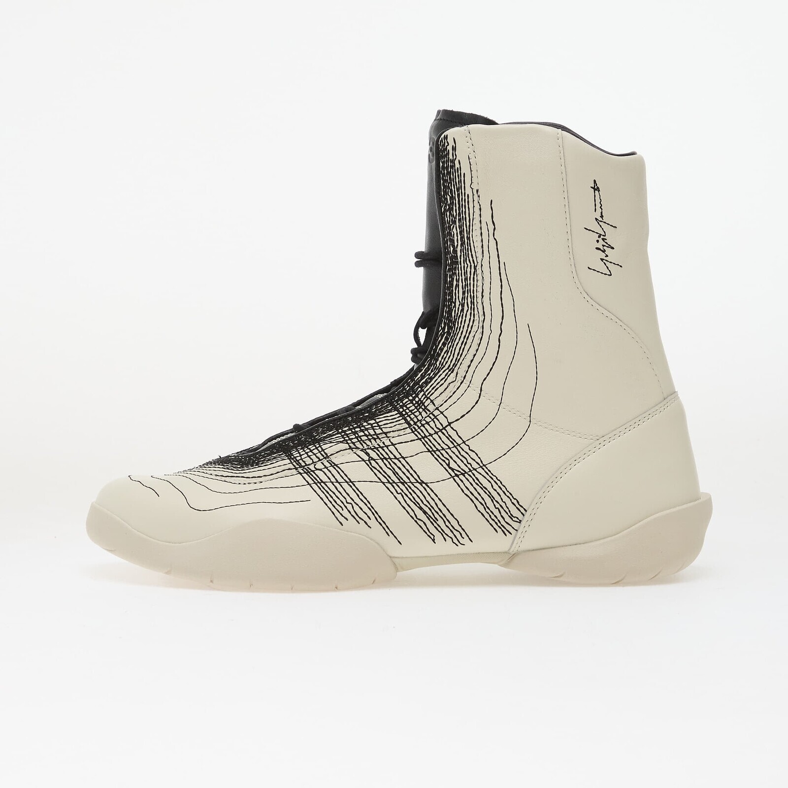 Sneakers Y-3 Regu Embroidery Off White/ Black/ Aluminum UK 7.5