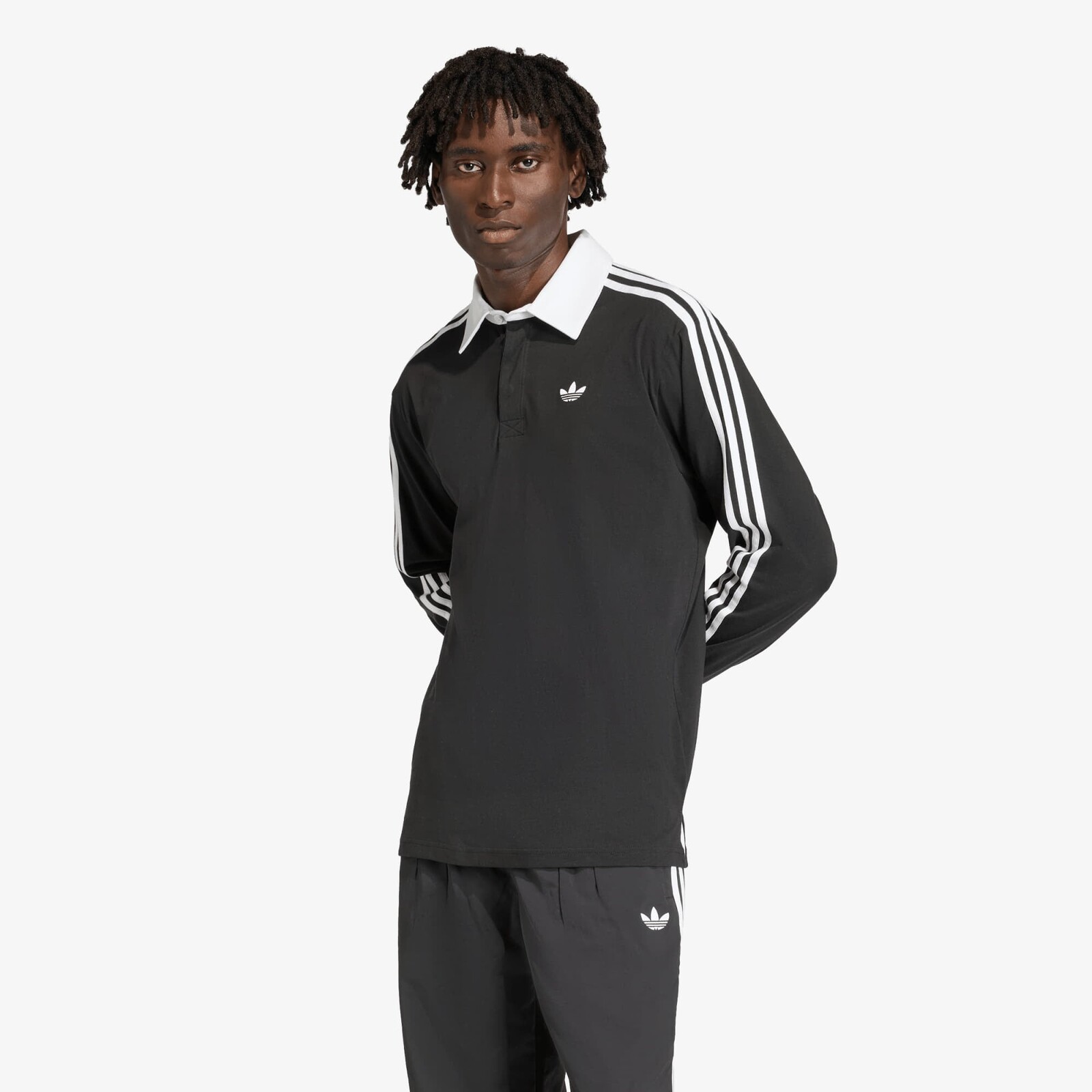 T-shirt adidas x Oasis 3-Stripes Rugby Longsleeve Polo Black M