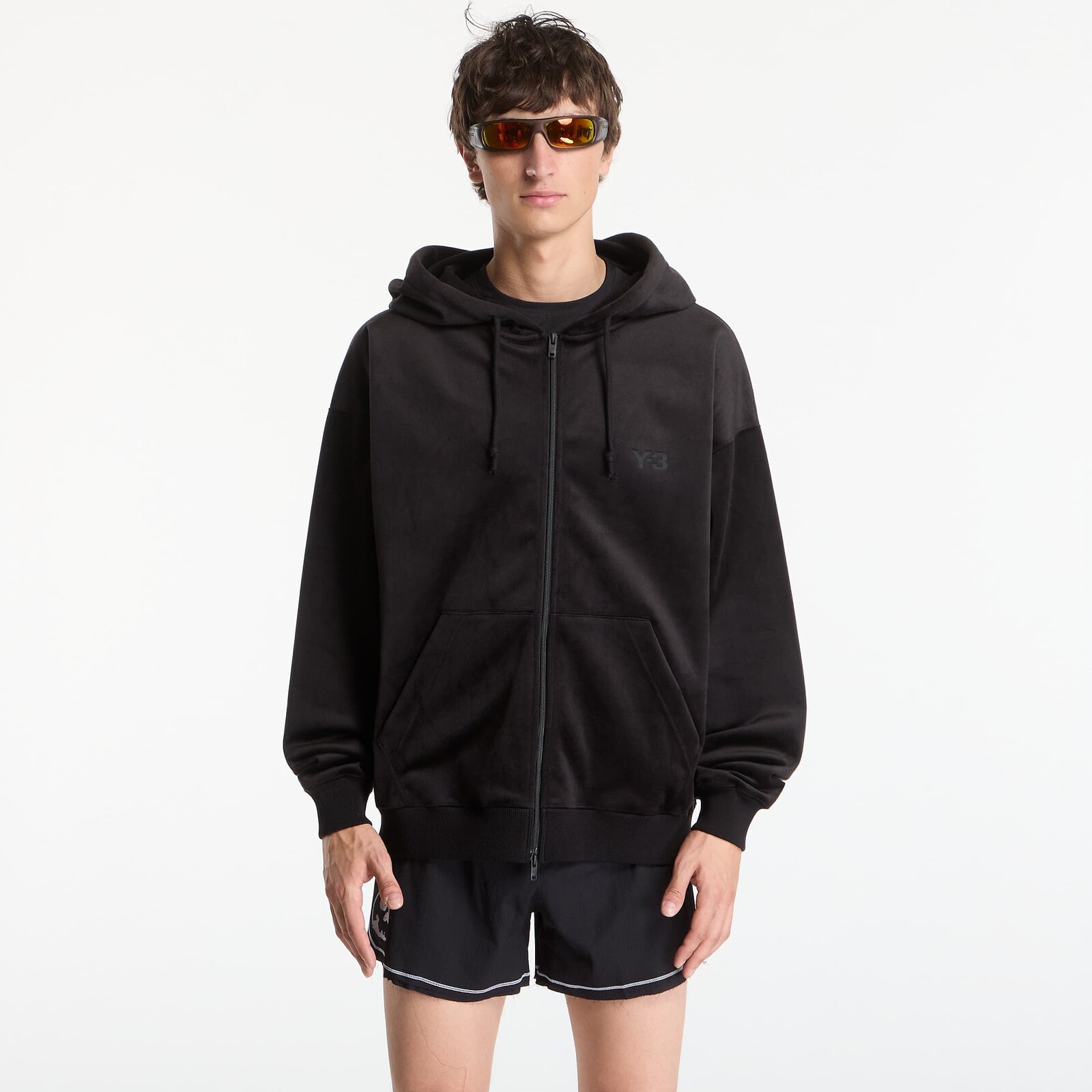 Sweatshirt Y-3 Velvet Zip Hoodie Black XL