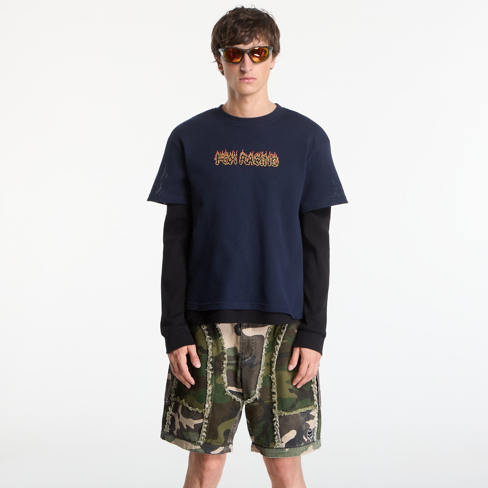 T-shirt FOX Double Layer LS Top Navy XL