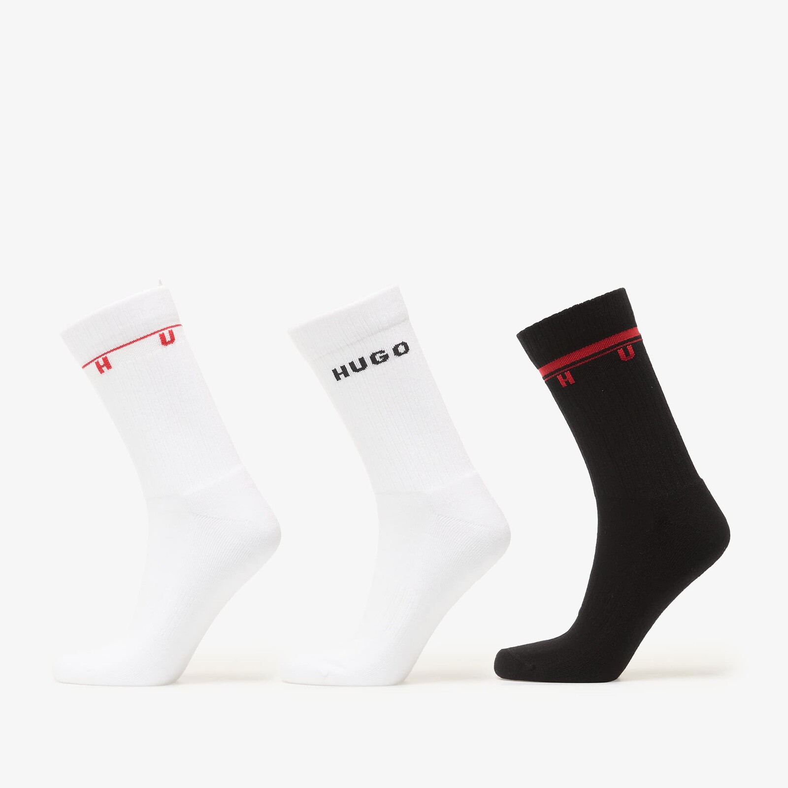 Hugo Boss 3 Pack Quarter Socks Rib Spaced Multicolor 39-42