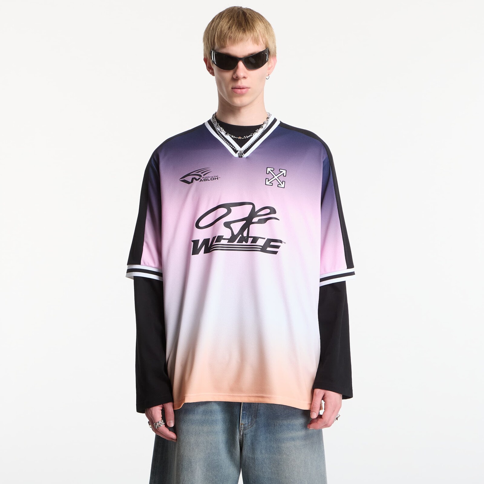 T-shirt Off-White Degradè Soccer Tee UNISEX Bellini Black M